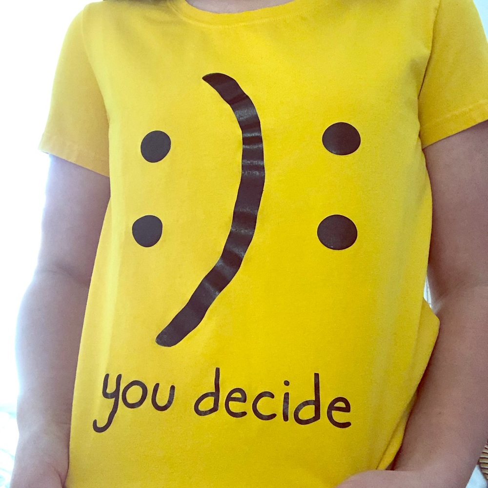 💖2/$10 Yellow “you decide” Tee